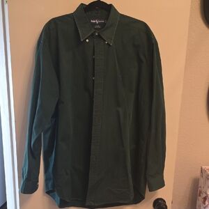 Ralph Lauren Men's Forest Green Button Down Shirt